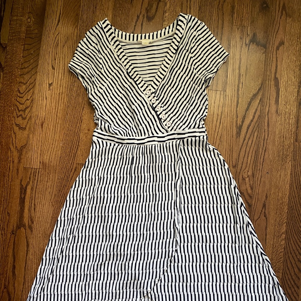 Anthropologie Maeve Striped Wrap Dress